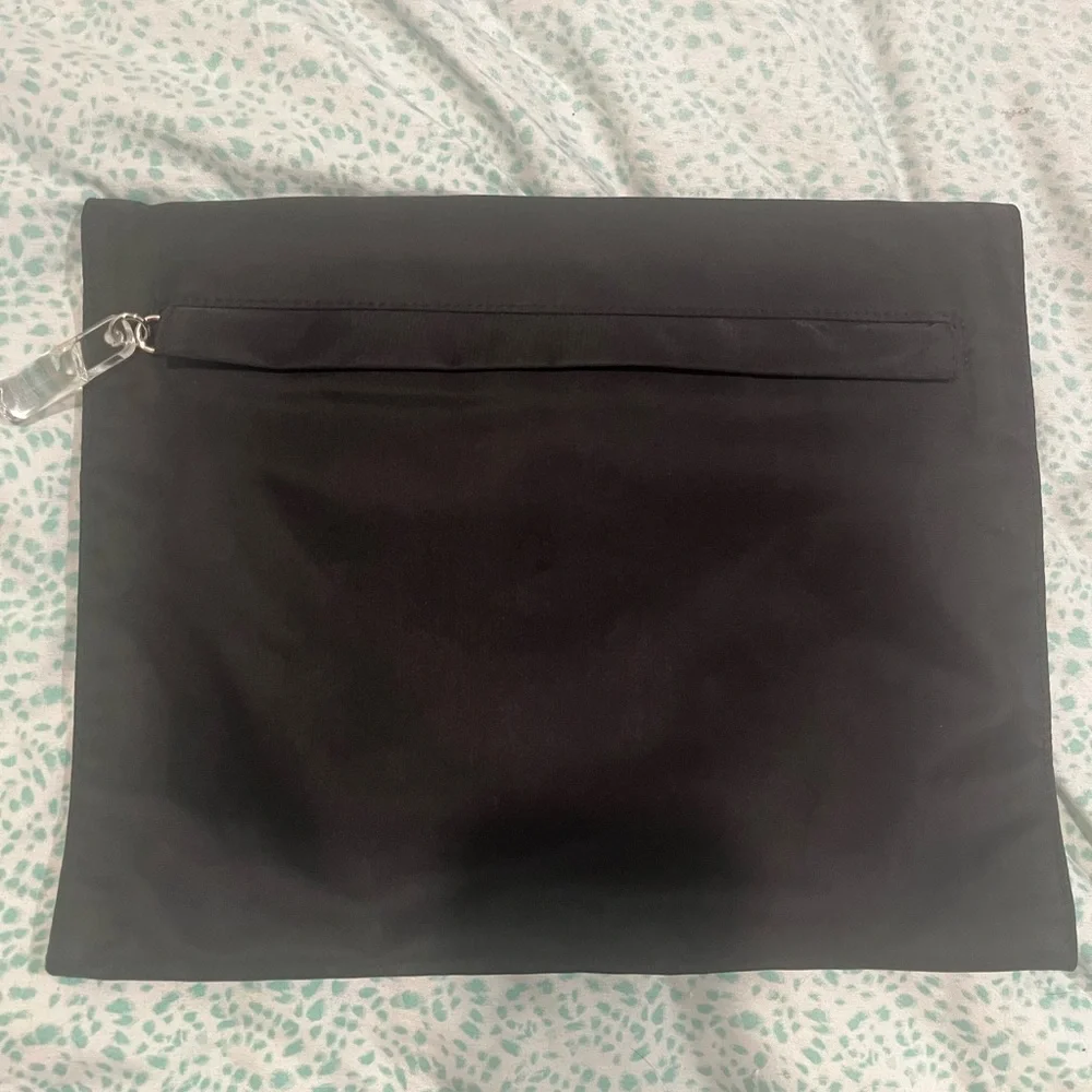 MCM Black Clutch Nylon RARE. Velcro attach. Chain does not come w/